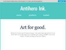 Tablet Screenshot of antiheroink.com